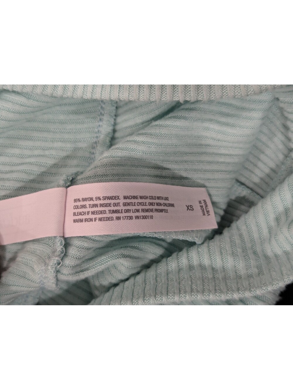 Auden Cozy Ribbed High Waist Shorts XS Mint Sage Green Lounge Pajama Sleep NWT - Picture 7 of 7